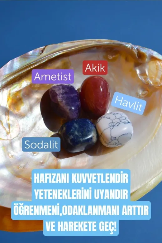 ART LİFE DOĞALTAŞ Natural Stones ART LİFE DOĞALTAŞ Natural Stones 300464 Öğrenci Başarı Odaklanma Okulda Başarı Doğal Taş Tumble Seti (Havlit, Akik, Ametist, Sodalit)