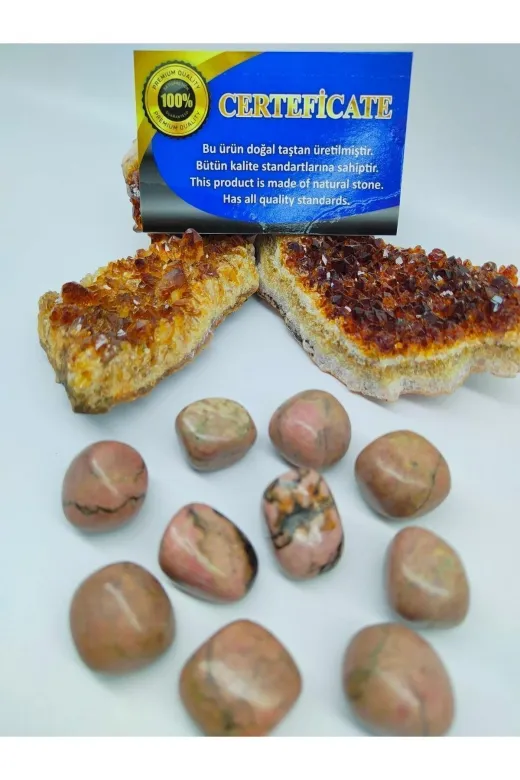ART LİFE DOĞALTAŞ Natural Stones ART LİFE DOĞALTAŞ Natural Stones 300352 Rodonit Doğal Taş Tımbıl (Sertifikalı) (1 Adet)