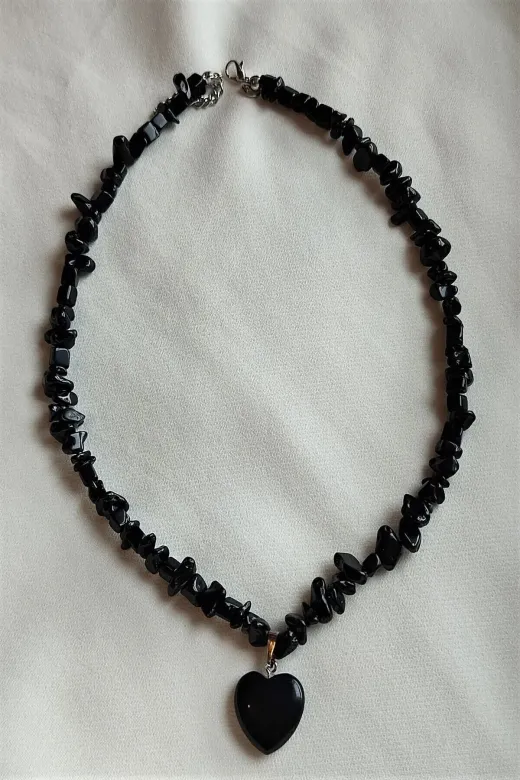 ART LİFE DOĞALTAŞ Natural Stones artlıfe900522 Sertifikalı Labradorit Kırıktaş Doğaltaş Kalp Kolye