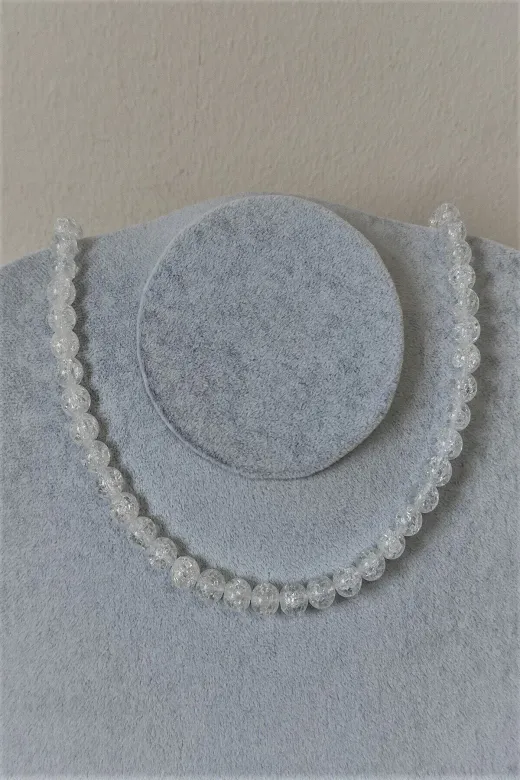 ART LİFE DOĞALTAŞ Natural Stones artlıfe900540 Sertifikalı 8 Mm Selenit Doğaltaş Kolye
