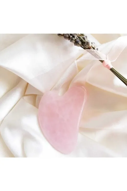 ARTEMİS PMK230030 Pembe Kuvars Doğal Taş Gua Sha Yüz Masaj Aleti
