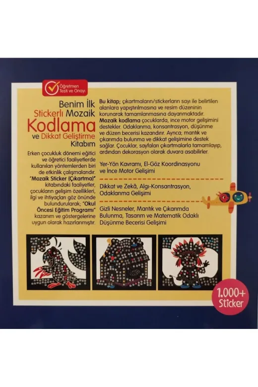 Artenino 9786256056923 Mozaik Sticker Çikartma Kitabi - Lacivert