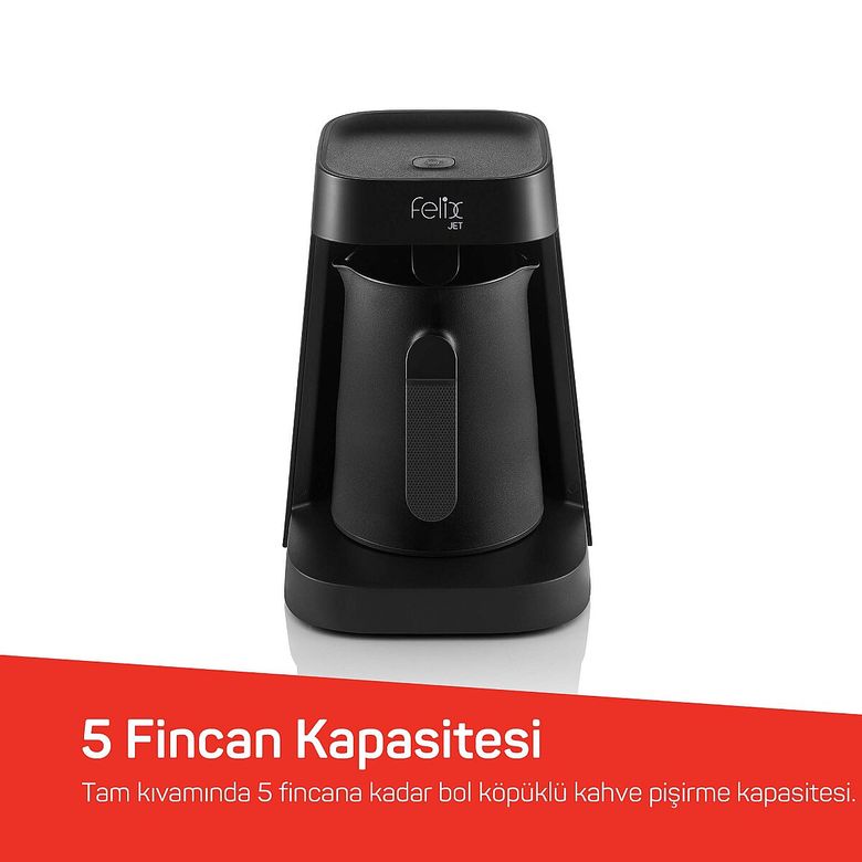 Arzum -1499- Felix Fl397 Jet Türk Kahvesi Makinesi, 5 Fincan Kapasiteli, Taşma Önleyici Sistem, Bol Köpüklü Kahve