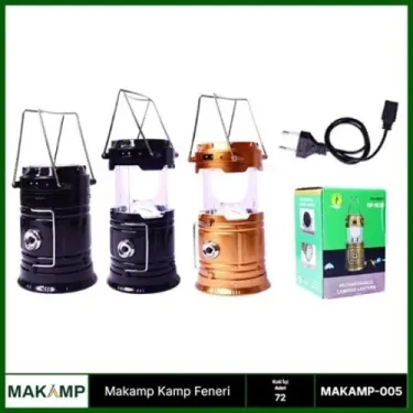 Asılı Güneş Enerjili Kamp Feneri 1 Adet