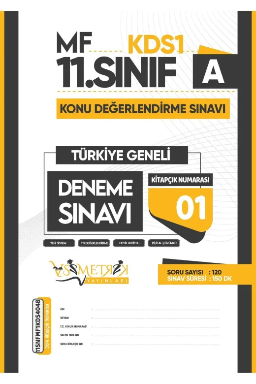 Asimetrik Yayınları 11SınıfSAY5liSARMAL 2025 11.sınıf Sayisal Yeni Sistem Kds Aylık Sarmal Deneme Paketi 5Li Tg Çözümlü Set Asimetrik Yayın