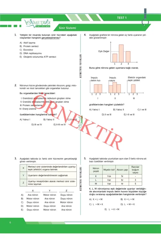 Asimetrik Yayınları AYTAsmtrkBİYOLOJİ4052 2026 Yks-Ayt Asimetrik Biyoloji Özgün Soru Bankası Yeni Nesil Dijital Çözümlü