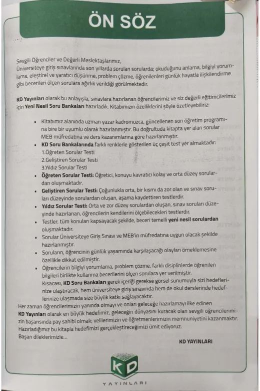 Asimetrik Yayınları AYTFelsefeKD Ayt Felsefe Grubu Özgün Soru Bankası
