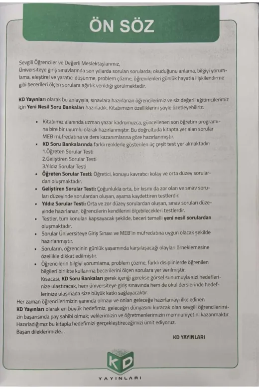 Asimetrik Yayınları TYTFizikKD Tyt Fizik Soru Bankası Kd (Kurumsal Deneme) Yayınları