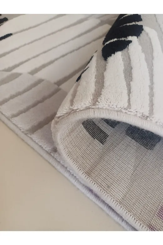 Aslan Home ytkodsdpr1 Yatak Odası Takımı Üç Lü Yolluk , Çok Renkli Koyu Kalın Yuvarlak Desenli Küçük Halı