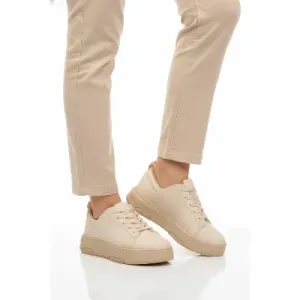Aspor Bej Bağcıklı Unisex Spor Ayakkabı