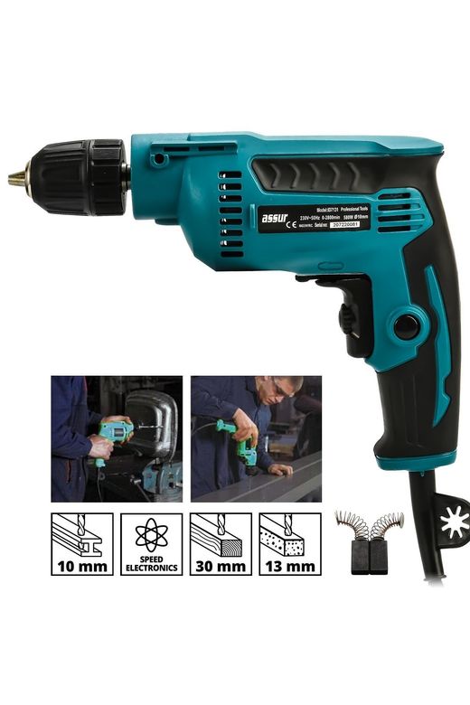 ASSUR ASR216-02-01 580W Metal Şanzıman 10Mm Elektrikli Matkap