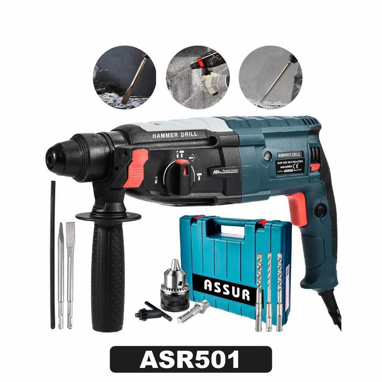 ASSUR ASR501  Plus Pro 2-28 Mm Kırıcı Delici Darbeli Hilti Matkap
