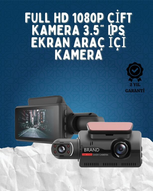 ASTRALTECH 109311361 Çift Görüşlü Dashcam - Gece Görüşlü 1080P Araç İçi Güvenlik Kamerası