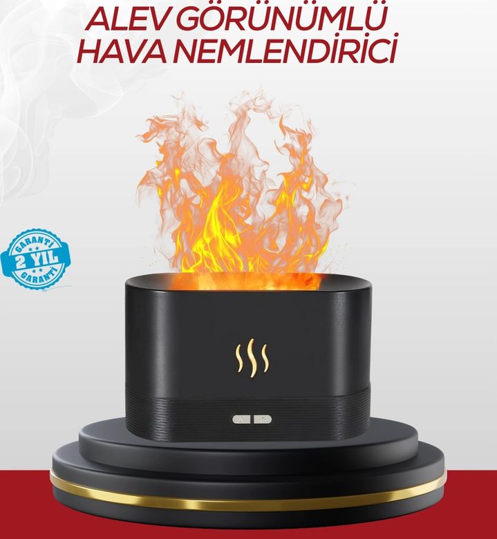 ASTRALTECH 116041519 Led Işıklı Buhar Makinesi Alev Efektli Kumandalı Oda Nemlendirici Diğer