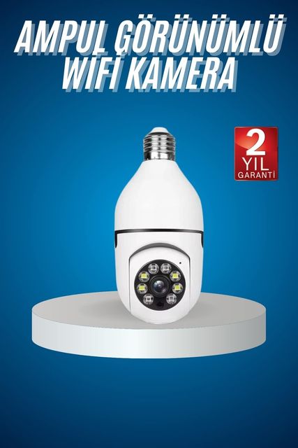 ASTRALTECH 95744316 Wifi Güvenlik Kamerası Çift Kameralı Ampule Takılabilir Sensörlü
