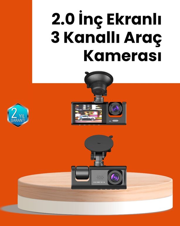 ASTRALTECH 97264685 Full Hd Araç Kamerası Çift Yönlü Kayıt Ve Darbe Sensörü