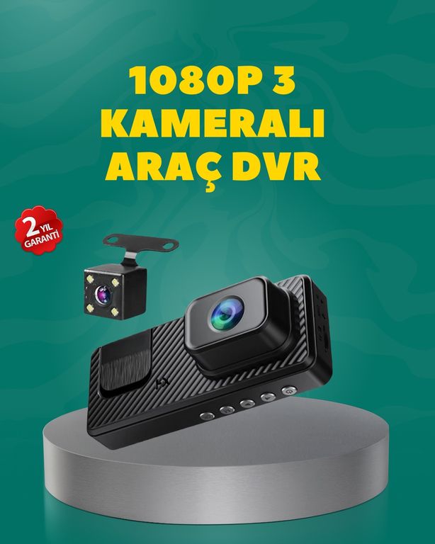ASTRALTECH 97264712 Full Hd 1080P Araç Kamerası Gece Görüşlü, Döngü Kayıt Ve Geri Görüş
