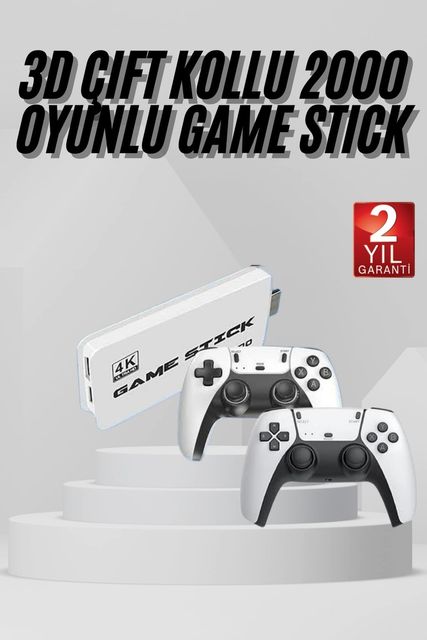 ASTRALTECH 98286980 Yeni Nesil 3D 4K 2000 Oyunlu Game Stick Oyun Konsolu Çift Konsol