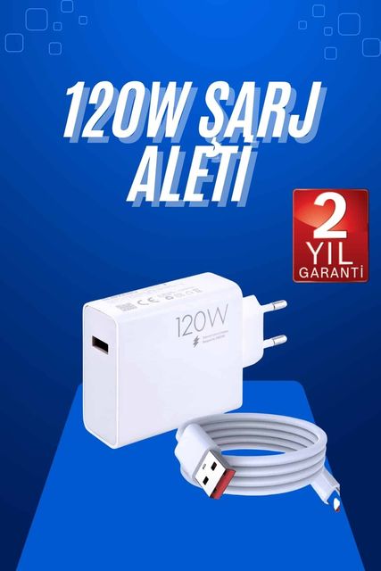 ASTRALTECH TKNUCZZ120WŞARJALETİİİİİ3MKR 120 Watt Turbo Hızlı Şarj Aleti Seti Hızlı Şarj Adaptörü Beyaz Standart