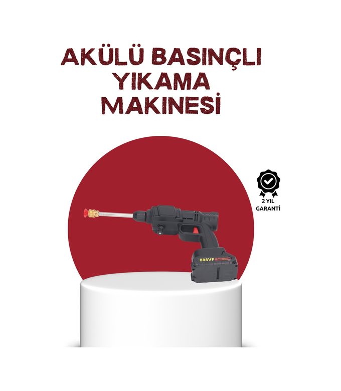 ASTRALTECH TKNUCZZZTEKBATARYALIARAÇYIKAMA-3MKR Çok Fonksiyonlu Şarjlı Basınçlı Yıkama Tabancası Ev Araç Bahçe