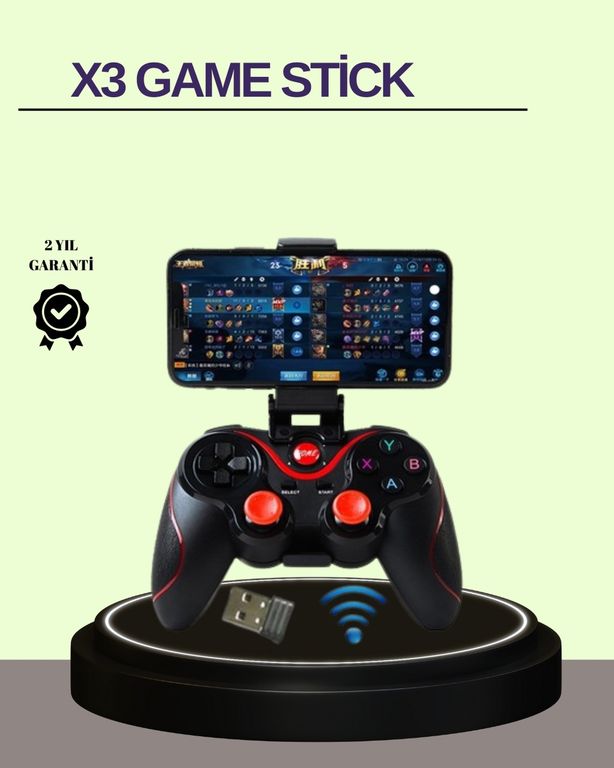 ASTRALTECH TKNXUCZZX3GAMEPAD-2MKR Çift Analog Joystick Ve 14 Tuşlu Bluetooth Oyun Kumandası