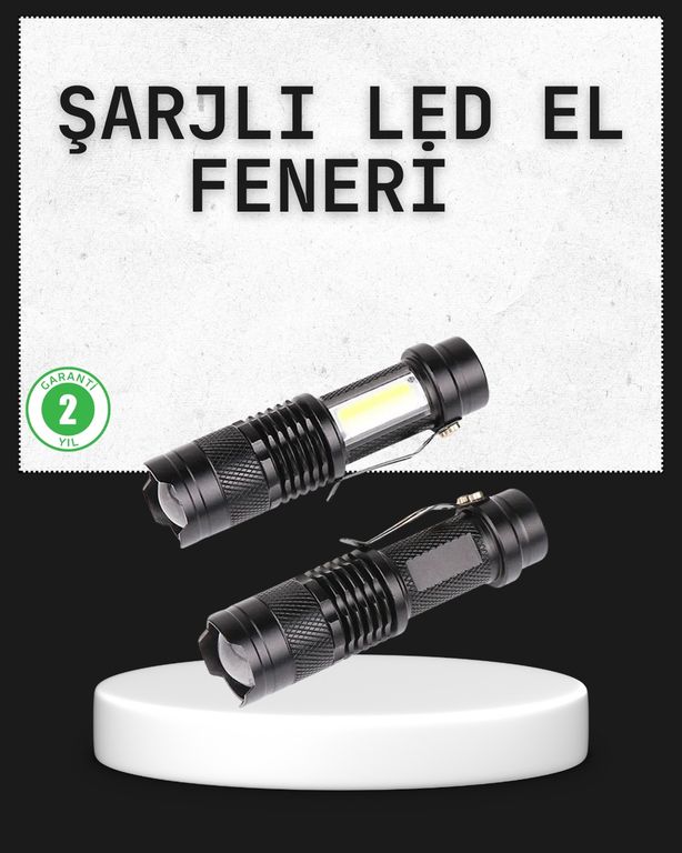 ASTRALTECH TRİTHLTXUCZMİNİFENER-4-BLNCCC Odak Ayarlı 2000 Lümen Şarjlı Led El Feneri Çok Renkli