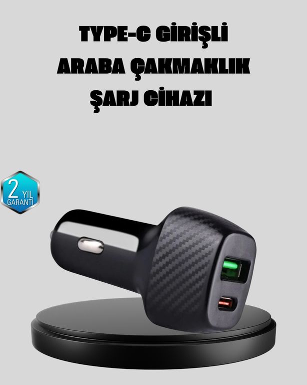 ASTRALTECH TRİTHLTXUUCZZZPG38ŞARJCİHAZIIIIIII-1-BLNCCC Pd Destekli 38W Araç Şarj Başlığı Type-C + Usb Çift Çıkış Hızlı Şarj