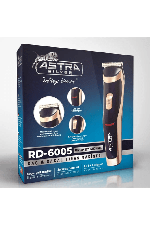 AstraSilver RD-6005 Astra Silver Rd-6005 Pofesyonel Saç Sakal Tıraş Makinesi