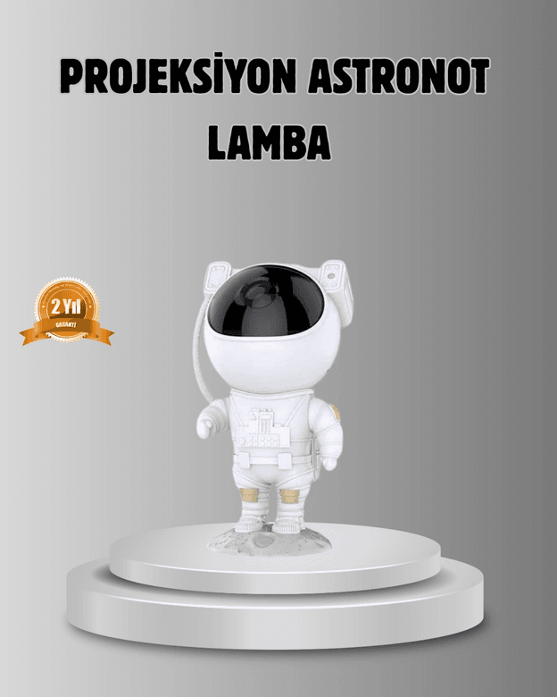 Astronot Galaksi Projeksiyon Lambası Bluetooth Bağlantılı Ve Uzaktan Kontrollü