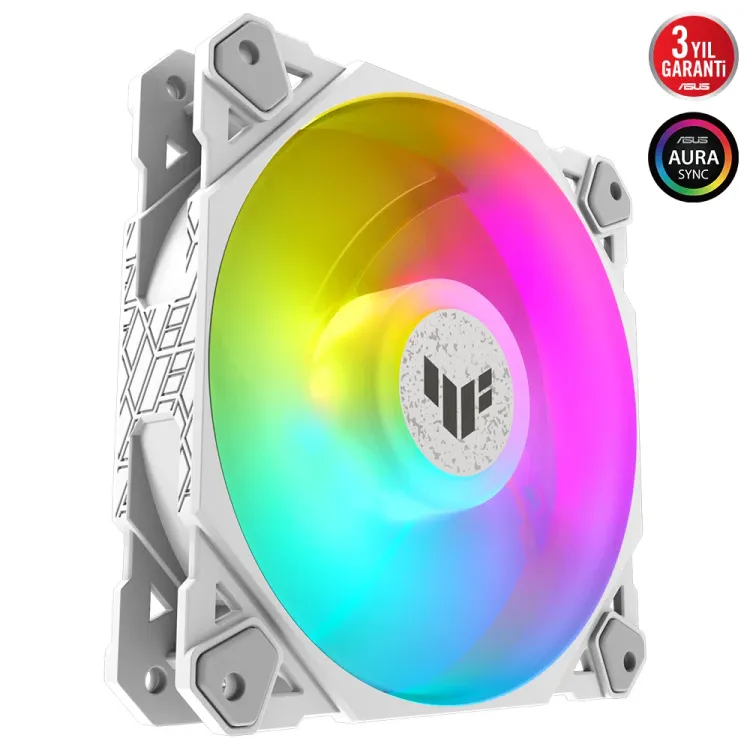 ASUS TUF Gaming TF120 ARGB Beyaz Kasa Fanı