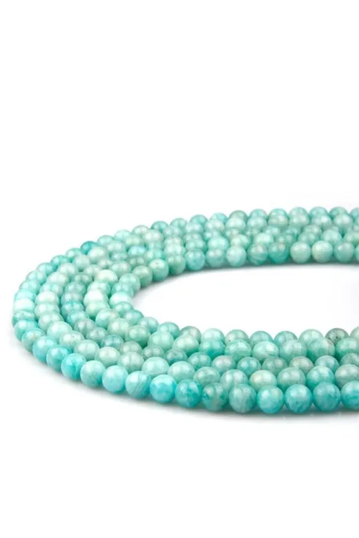 Asya Gems AYG-1991 Amazonit ( A Kalite ) Doğal Taş Dizi 8 Mm Küre Kesim