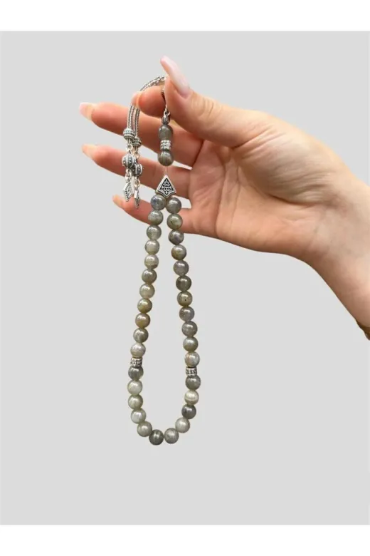 Asya Gems AYG-7704 8 Mm Küre Kesim Labradorit Doğal Taş Tesbih