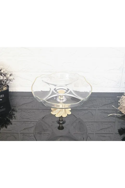 atabey home BÖLMELİSUNUMLUK Küçük Bölmeli Servis Tabaği Döküm Semerkand Gold Ayakli  & Sunumluk & Kahvaltilik & Çerezlik 25 Cm