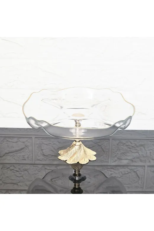 atabey home BÖLMELİSUNUMLUK Küçük Bölmeli Servis Tabaği Döküm Semerkand Gold Ayakli  & Sunumluk & Kahvaltilik & Çerezlik 25 Cm