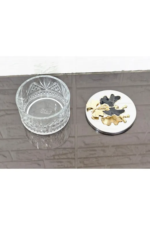 atabey home collection ŞEKERLİKAPAKLISERİ Şekerlik 1 Adet Gümüş Kapakli Siyah Kelebek Çerezlik & Sunumluk