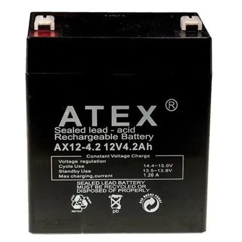 Atex Ax12-4.2 12 Volt 4.2 Amper Kuru Akü (90x70x101 Mm)
