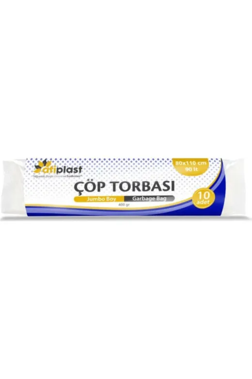 ATİPLAST TYB2C3BR2SJ3HEQZ47 Çöp Torbası Endüstriyel Jumbo 80 X 110 Siyah 400 Gr - 5 Paket