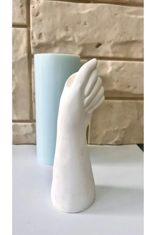 Atölye Eda Dem kadınelisaksıikisk Kadın Eli Vazo 2 Numaralı Duruş Silikon Kalıp