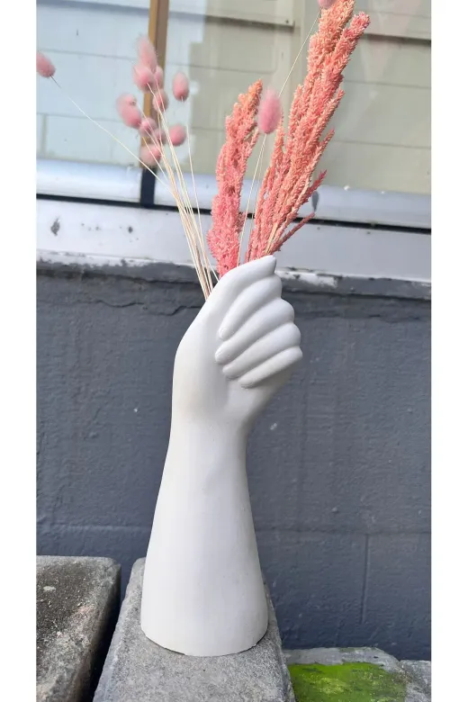 Atölye Eda Dem kadınelisaksıikisk Kadın Eli Vazo 2 Numaralı Duruş Silikon Kalıp