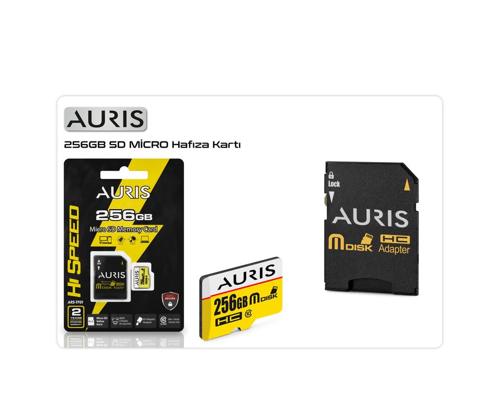 Auris 256 Gb Microsd Hafıza Kartı