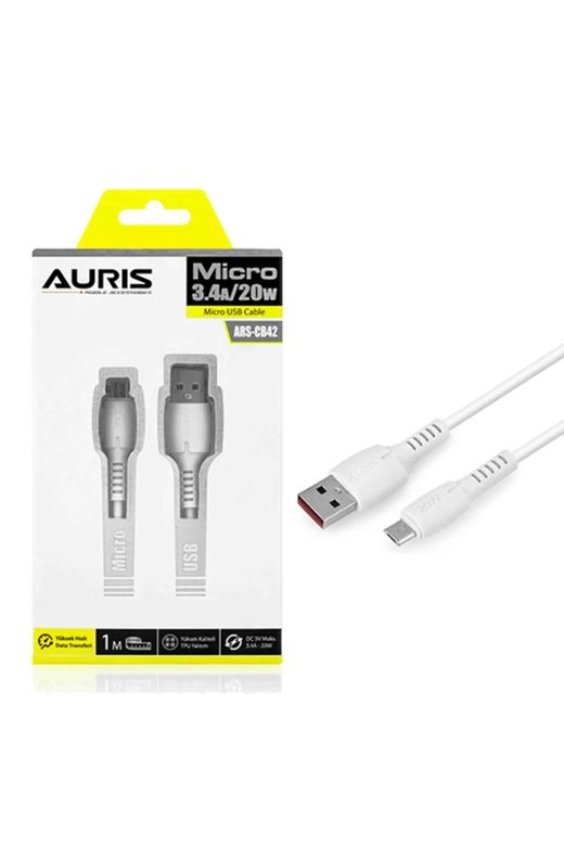 Auris Ars-Cb42 Micro Kablo 20W-3.4A Şarj Data Kablosu