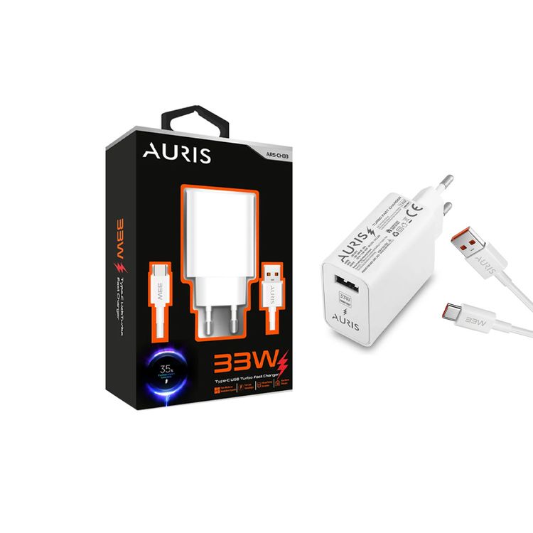 Auris Ars-Ch33 33 W Usb To Type C Kablolu Turbo Hızlı Şarj Aleti