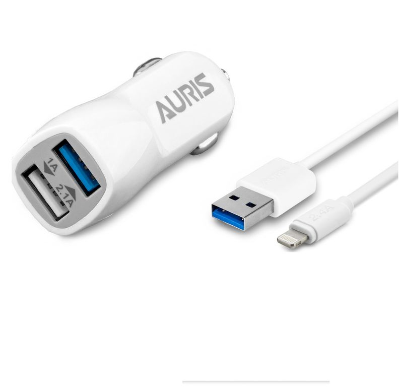 Auris Ars-Cr02 3.4A Lightining Usb 2Li Giriş Araç Şarj Başlığı Çakmaklık
