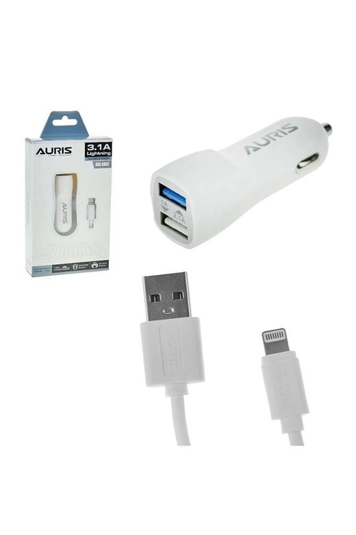 Auris Ars-Cr02 3.4A Lightining Usb 2Li Giriş Araç Şarj Başlığı Çakmaklık