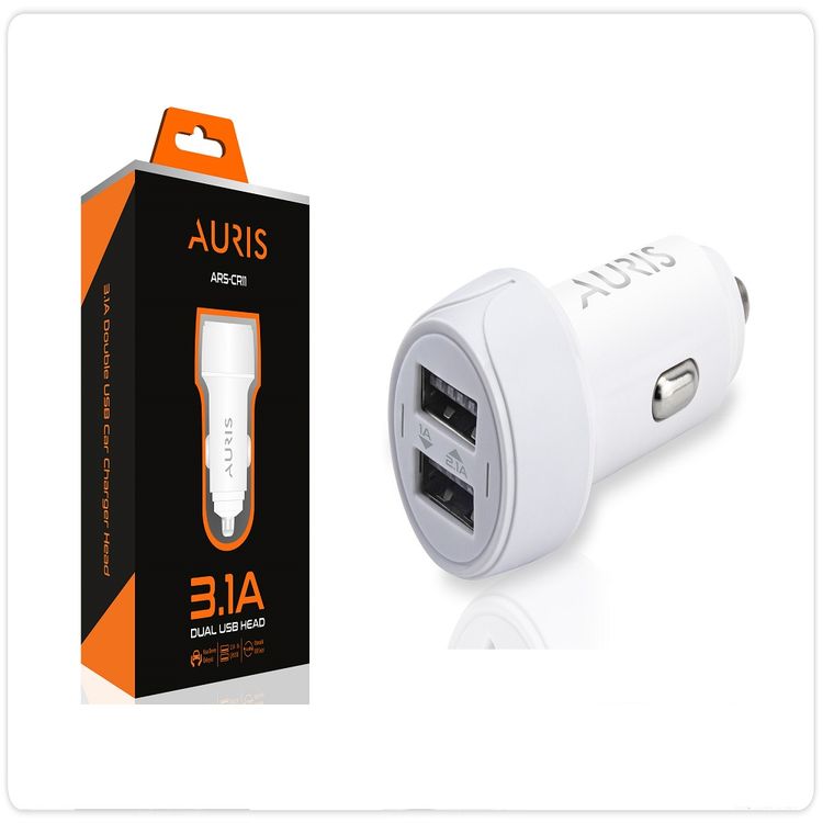 Auris Ars-Cr11 Metal Double Usb Çıkışlı Oto Şarş Başlığı