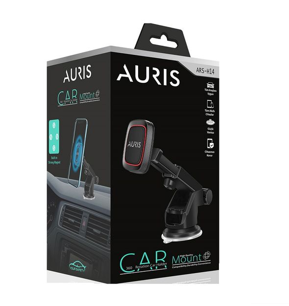 Auris Ars-H14 Mıknatıslı Gövde Uyumlu Araç İçi Telefon Tutucu