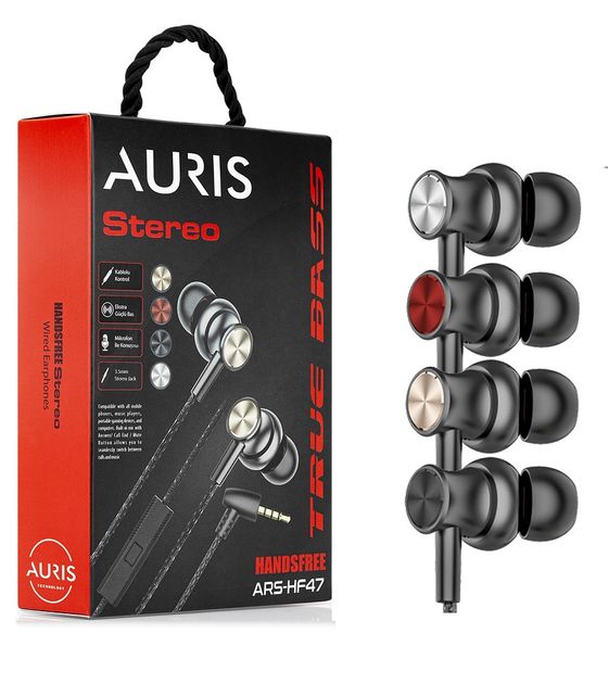 Auris Ars-Hf47 3.5Mm Jack Extra Bass Mikrofonlu Sporcu Kumandalı Kulak İçi Kulaklık