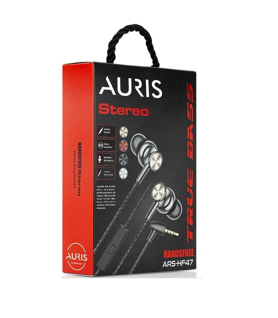 Auris Ars-Hf47 3.5Mm Jack Extra Bass Mikrofonlu Sporcu Kumandalı Kulak İçi Kulaklık