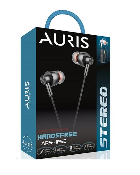 Auris Ars-Hf52 Mikrofonlu 3.5Mm Kulaklık Kumandalı Kulak İçi  Kulaklık