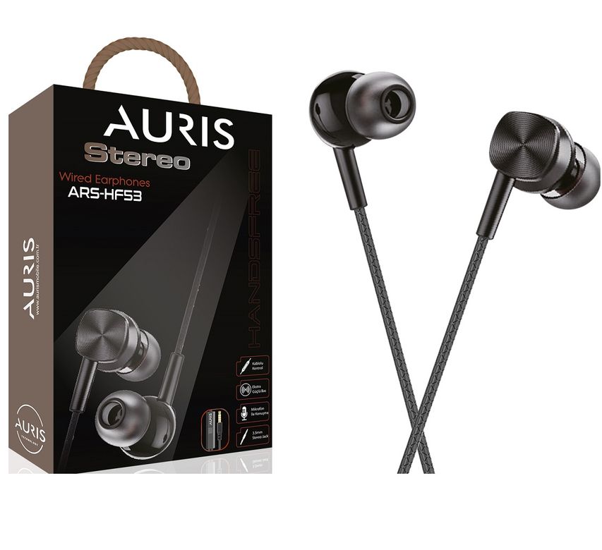 Auris Ars-Hf53 Mikrofonlu 3.5Mm Kumandalı Kulakiçi Kulaklık